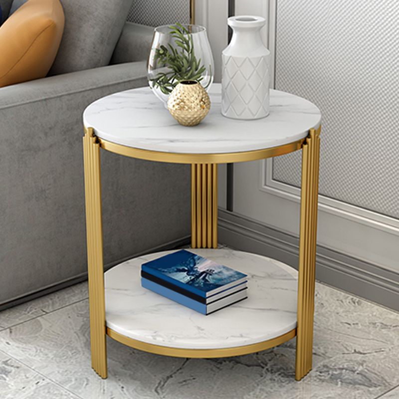 Minimalist Slate Corner Table 3 Legs Side End Table with Storage
