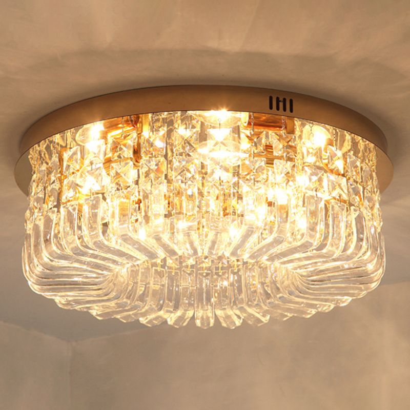 Crystal Geometric Flush Mount Lighting Contemporary Flush Mount Fixture