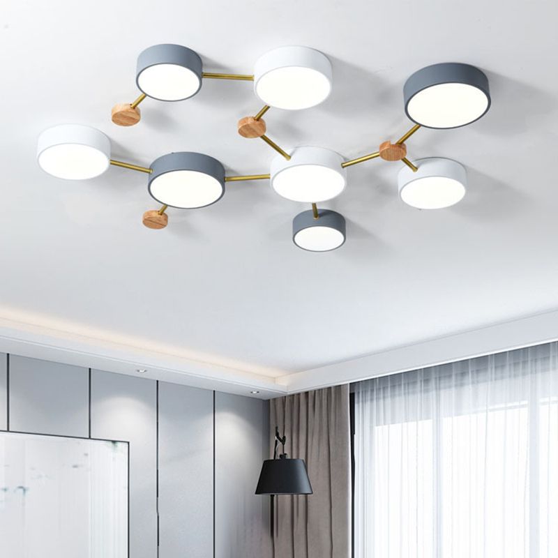 Nordic LED Flush Mount Big Dipper Shaped Bedroom Ceiling Light