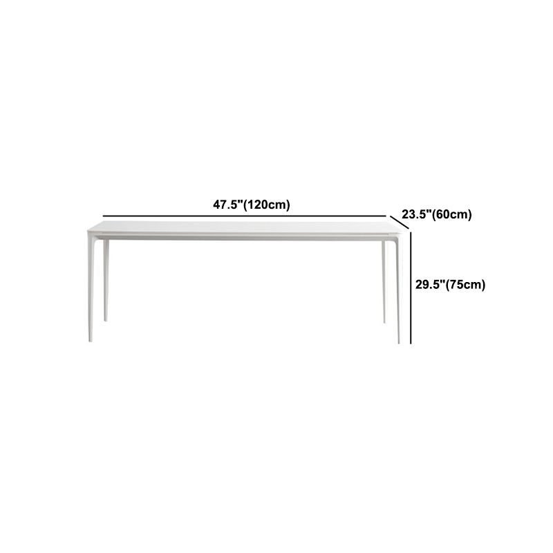1/4/5/6/7 Pieces Rectangle Dining Set Sintered Stone Top Dinette Table Set in White