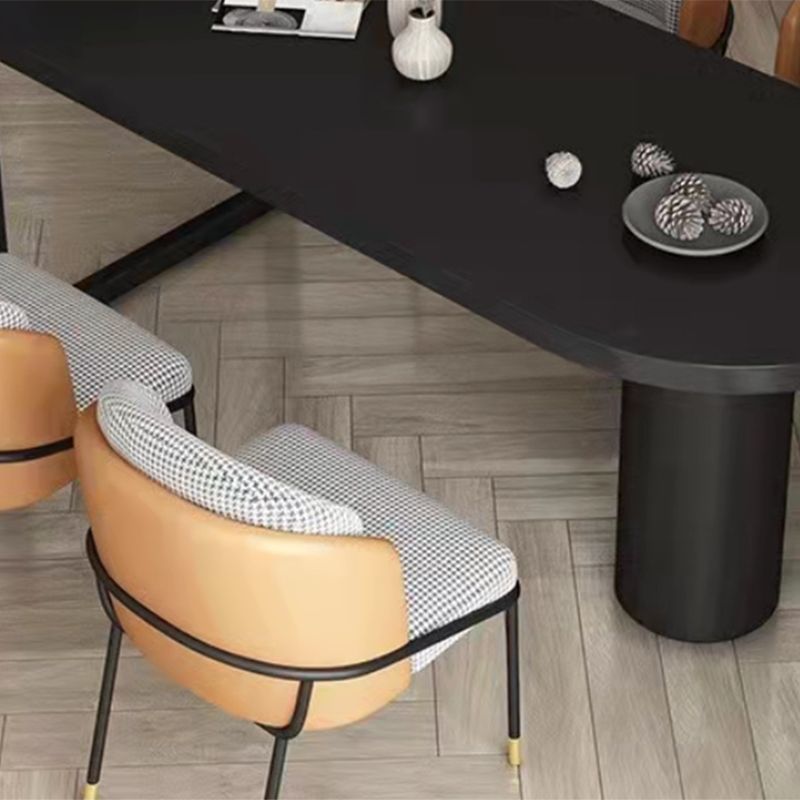 Simplicity Style Dining Table Stone Double Pedestal Home Furniture