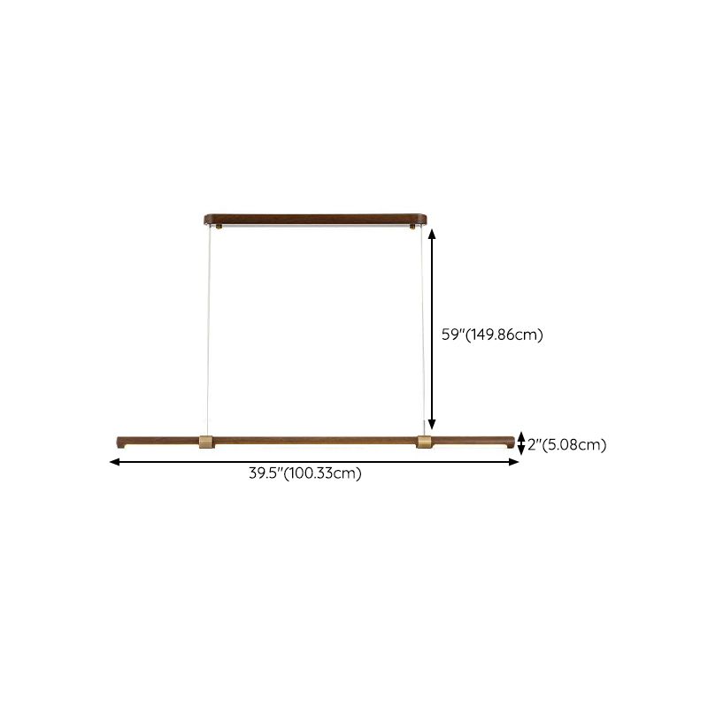 Single Brown Modern Ceiling Light LED Kitchen Island Lighting for Dining Table