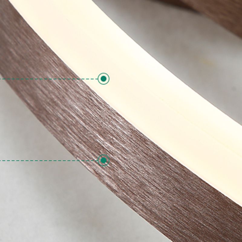 Circle Shape Metal Pendant Light Fixtures Modern Style Hanging Light Fixtures in Brown