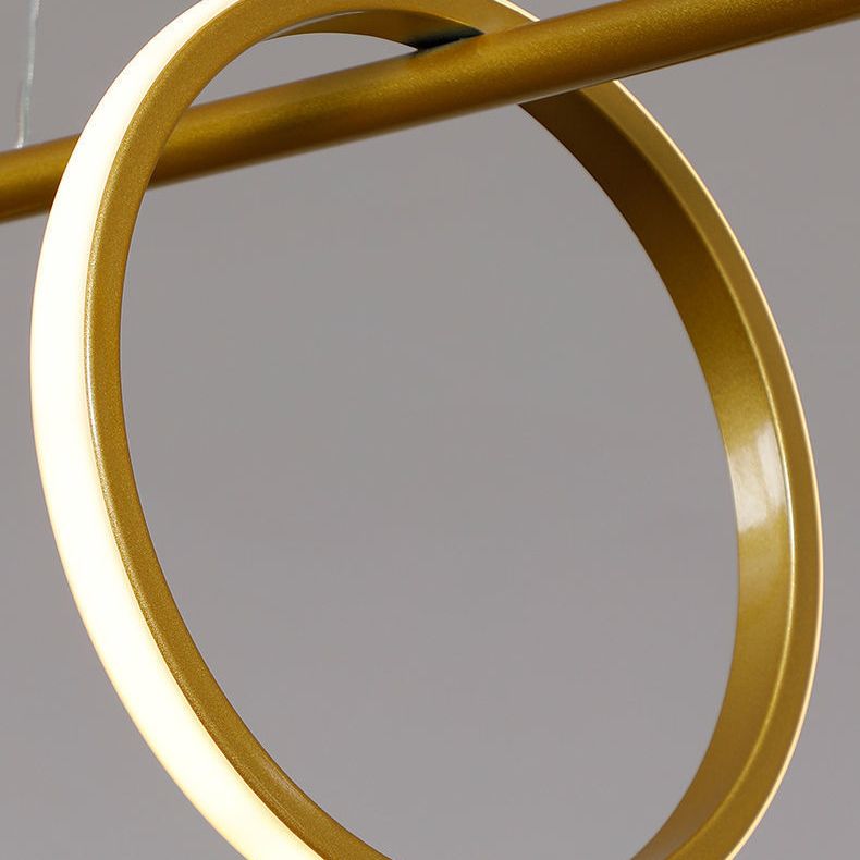 Geometric Island Lighting Modern Metal 3 Light Island Pendant Lights for Kitchen