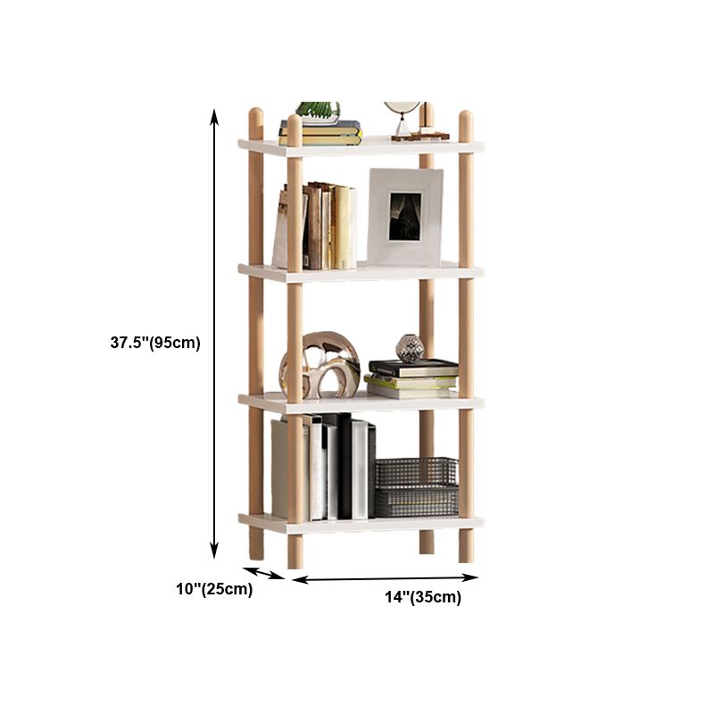 Modern Style Bookshelf Open Back Artificial Wood Bookcase for Office