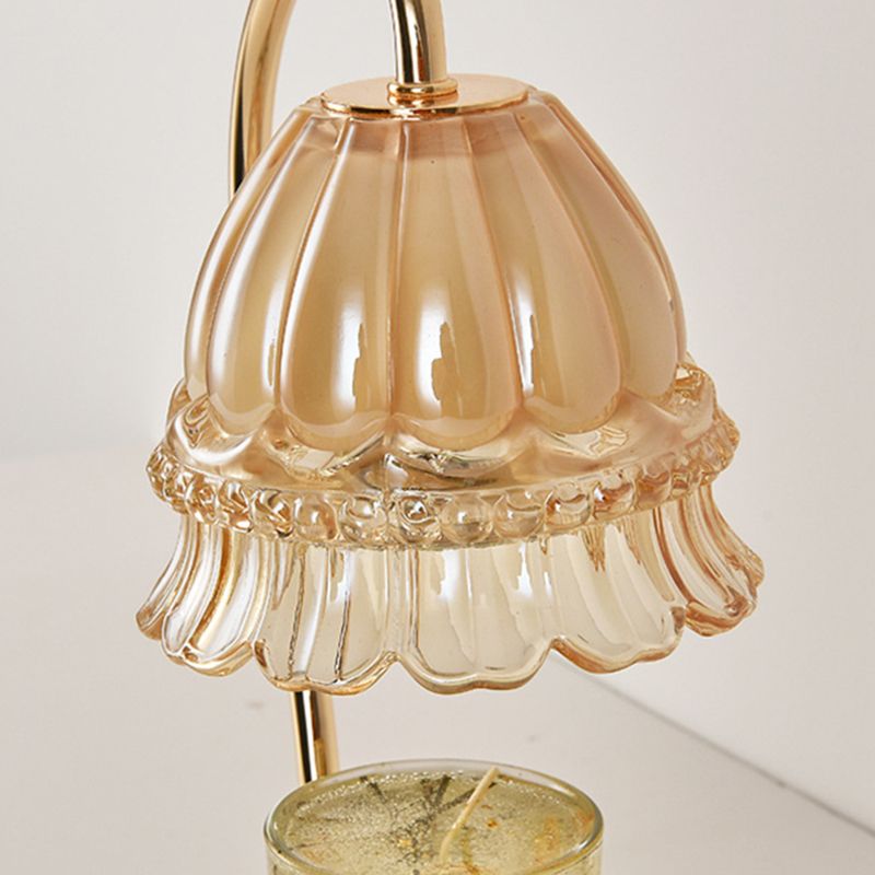 1 Light Bell Table Lighting Modern Style Glass Table Lighting for Bedroom