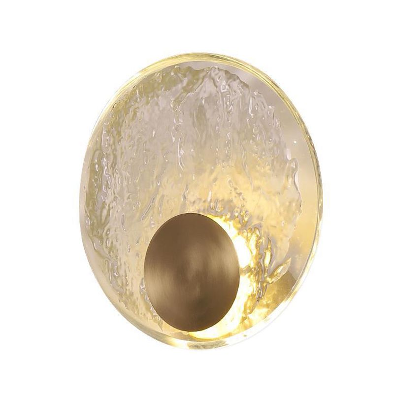 Modernism Single Golden Wall Mounted Sconce Round LED Wall Light