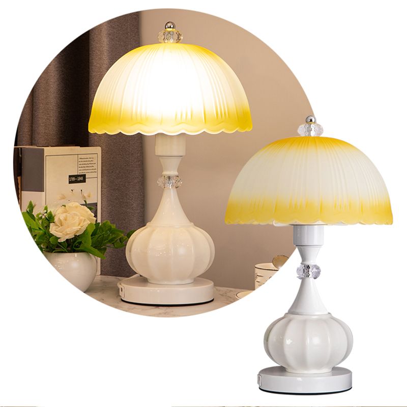 Minimalistisch hemisferisch tafellamp glas 1 hoofd slaapkamer nachtkastje licht