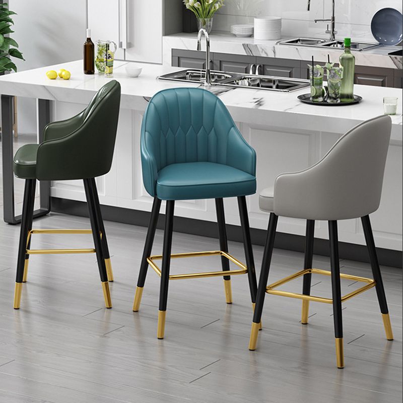 Bucket Dining Stool Contemporary Armed Bar Stool with Cushion