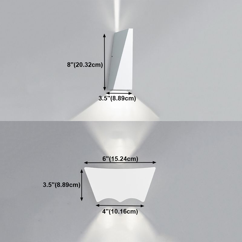 Contemporary Style Geometric Wall Mounted Lamps Metal Multi Lights Wall Washer Sconce