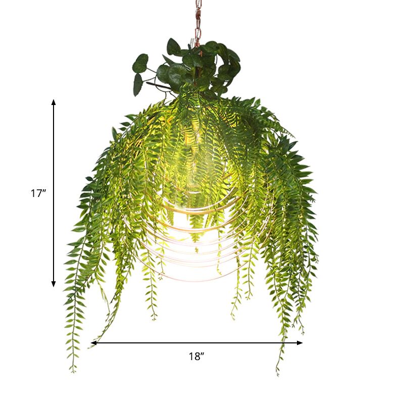 Warehouse di illuminazione a sospensione in ferro multi cerchio 1 ciondolo per ristoranti a testa in oro