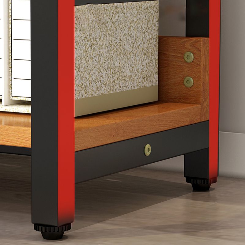 Modern Style Open Back Bookshelf Engineered Wood Bookcase for Office