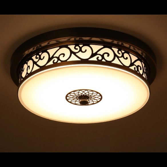 Traditionele stijl glazen inbouw plafondlamp ronde vorm inbouwverlichting voor slaapkamer