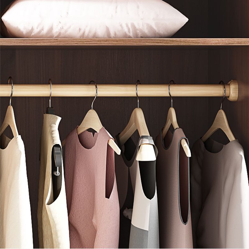 Wooden Wardrobe Armoire with Drawer Modern Hinged Wardrobe Closet