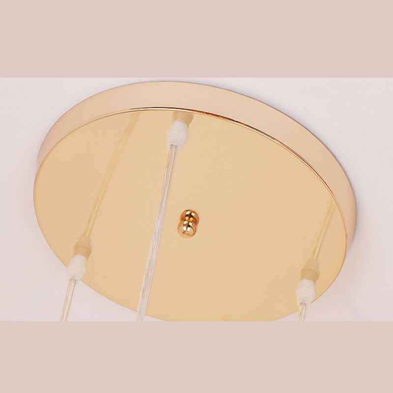 Lampe à suspension sphérique nordique lampe à manger en cristal Pendant Light en noir