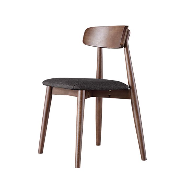 Contemporary Style Dining Chair Armless Dining Chair with Wooden Legs for Kitchen