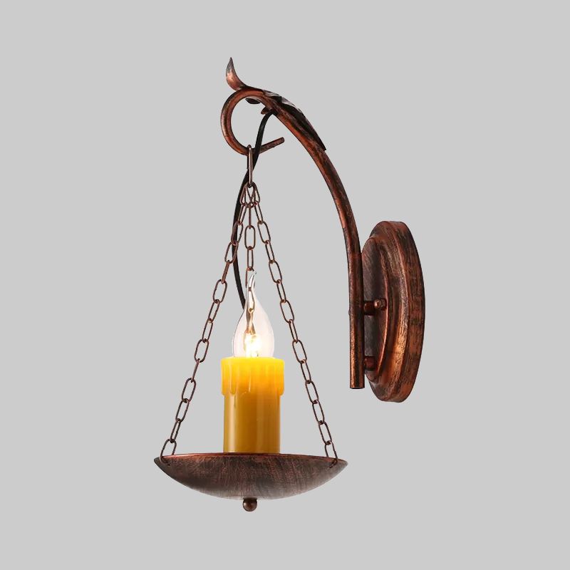 Cougie Suspenten Light Light Rustic Lodge Metallic 1 Éclairage d'éclairage clair pour le foyer