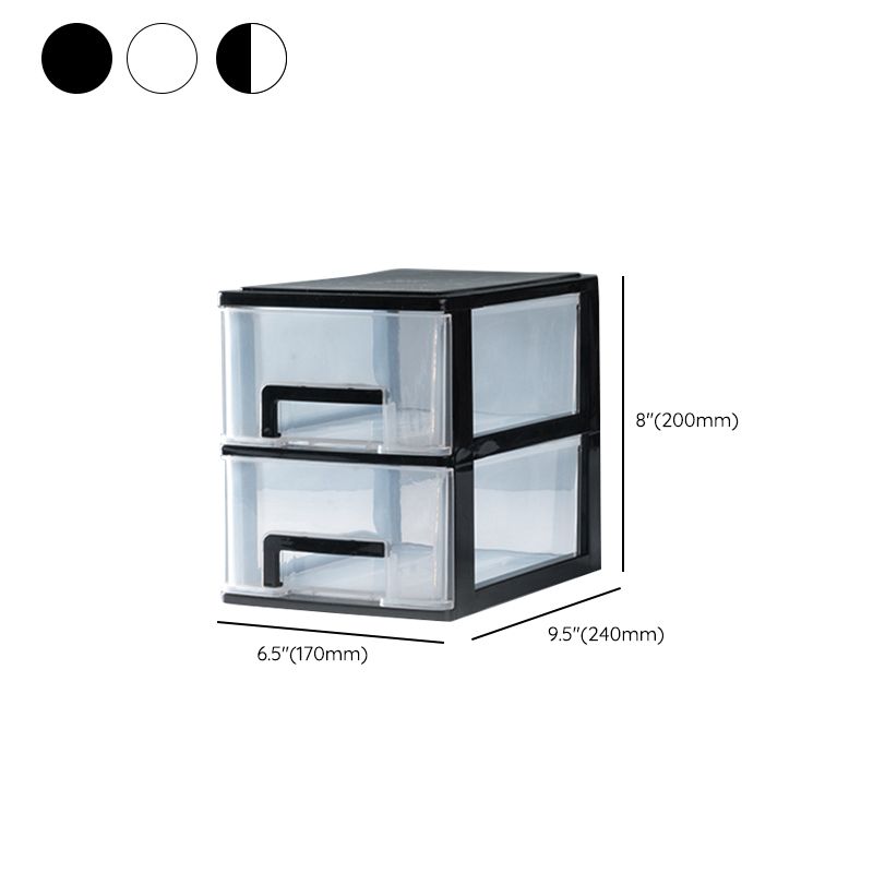 Transparent File Cabinet Vertical Modern Plastic Filing Cabinet for Home Office