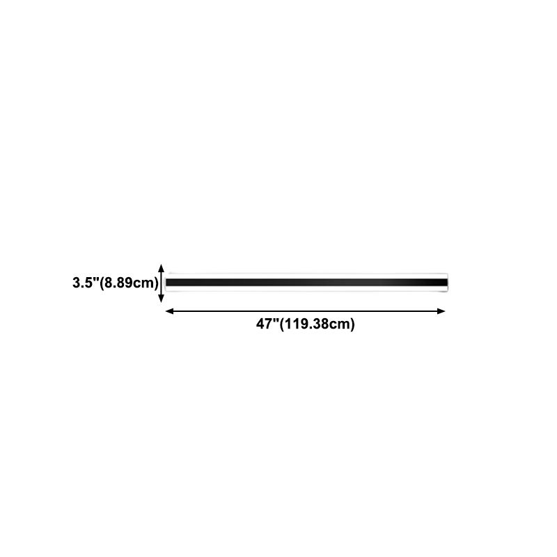 Linear Shape Metal Wall Lighting Modern Style 1 Light Wall Mounted Light Fixture in Black