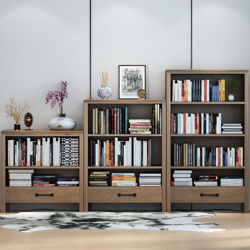Standard Solid Wood Bookshelf Scandinavian Closed Back Bookcase