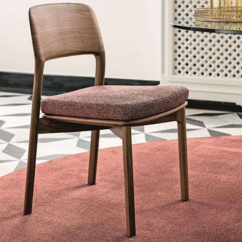 Industrial Kitchen Dining Chai Solid Wood Open Back Dining Chairs