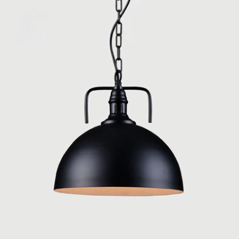 Pot Cover Metallic Hanging Light Vintage Single-Bulb Restaurant Beleuchtung Anhängeranlage