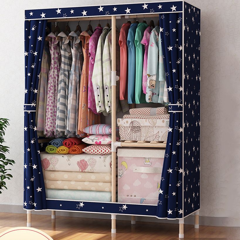 Natural Meringue Wood Frame Wardrobe Modern Style Home Wardrobe Armoire