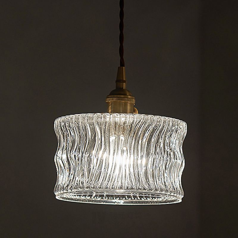 1-licht cilinder Opgehangen verlichtingsarmatuur Vintage Hanglichtkit voor slaapkamer