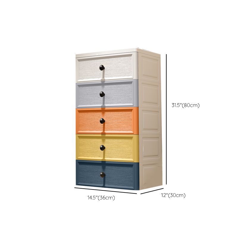 Non-Hanging Wardrobe Armoire with Drawer Plastic Storage Cabinet Wardrobe