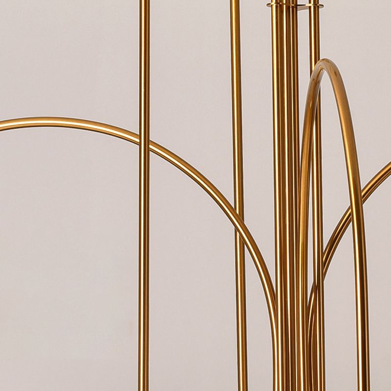 Moderne stijl bolvormige tint tak hangend licht glas multi -light kroonluchter