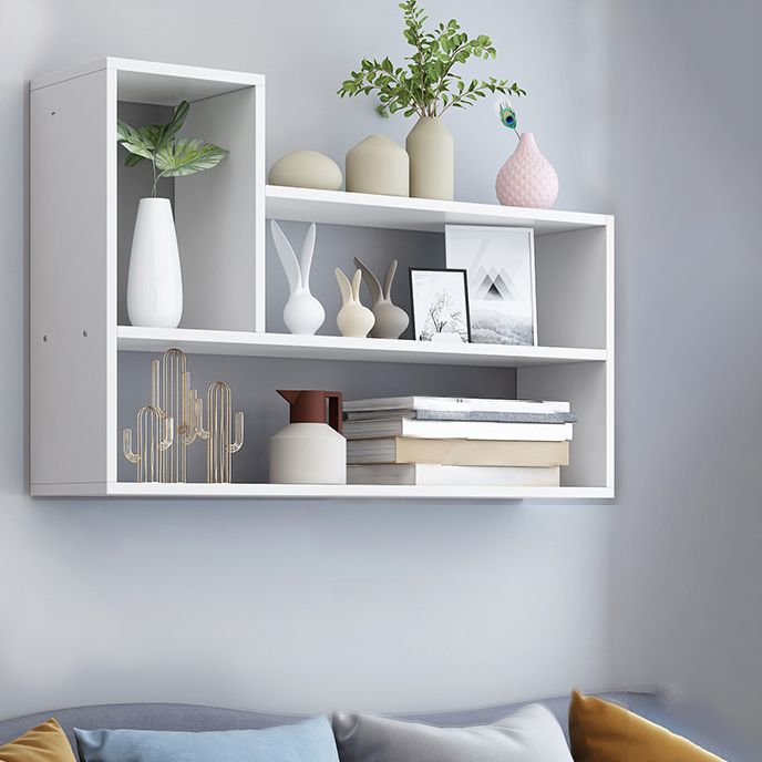 Wall Mounted Bookshelf Scandinavian Style Bookcase for Home Study Room