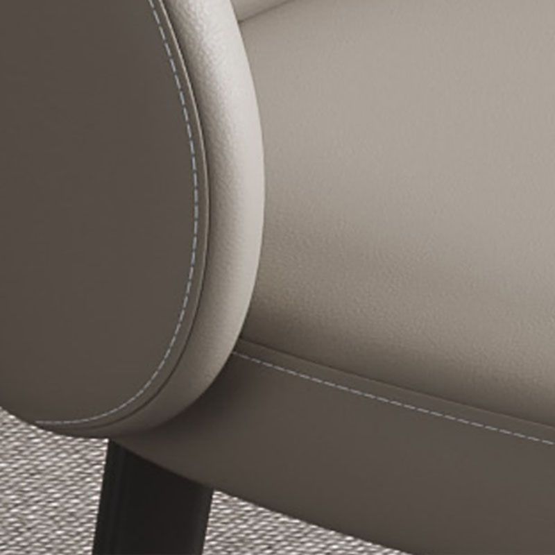 Contemporary Style Dining Chair Armless Chair with Metal Legs