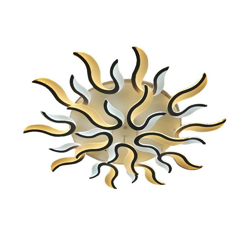 Spark Living Room Lámpara LED semiempotrada Acrílico Estilo nórdico Montaje empotrado en techo en blanco