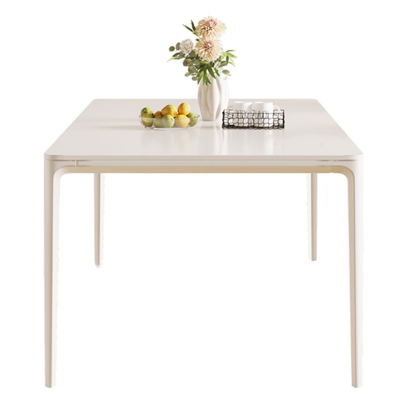 Modern 1/3/4/5/7 Pieces Dining Table Set Stone Rectangle Furniture in White