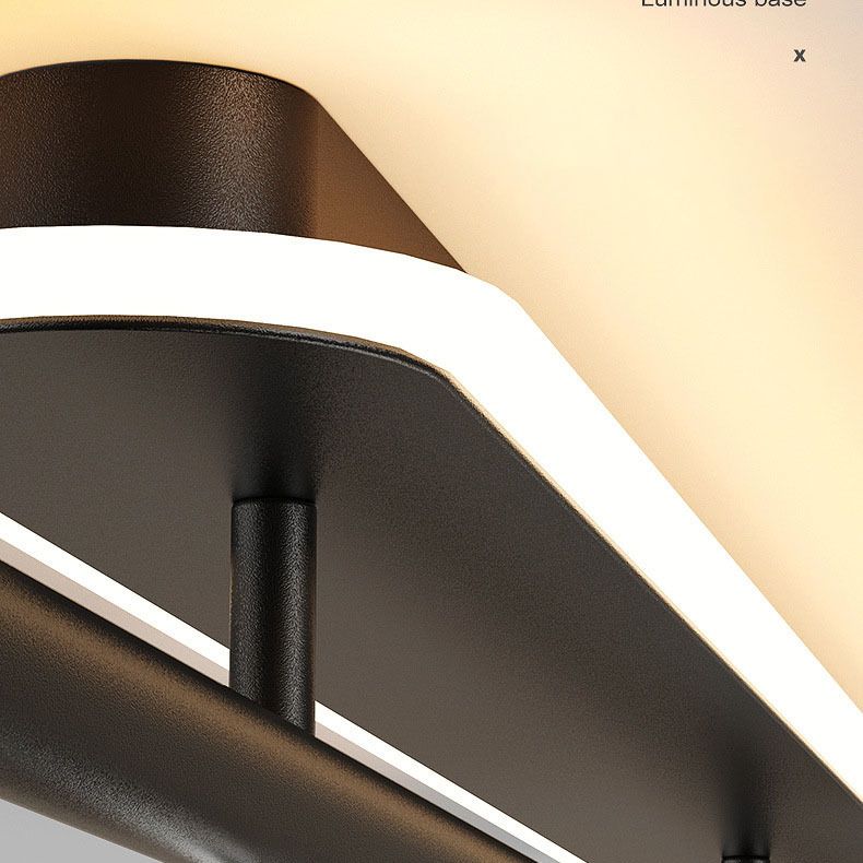 Luz de techo de semi rascilla LED de sombra acrílica en la simplicidad moderna Sputnik Metal Monte para el guardarropa