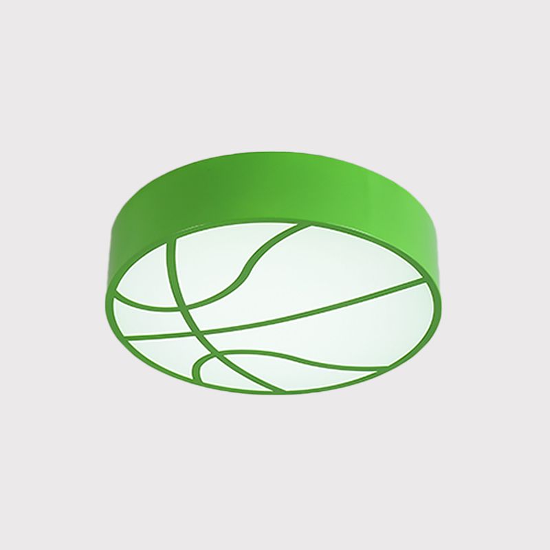 Red/Blue/Green Basketball Ceiling Fixture Children LED Acrylic Flush Mount Recessed Lighting