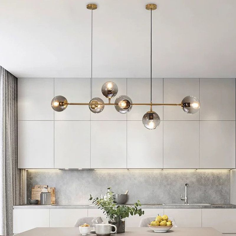 Global Island Lighting Fixture 6 Lights Modern for Dining Room