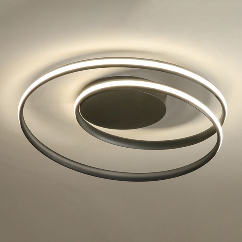 Aluminiumlegierung Nordische Kreise Deckenleuchte Minimalistische Leitung Design Wohnzimmer Flush-Berg-Beleuchtung