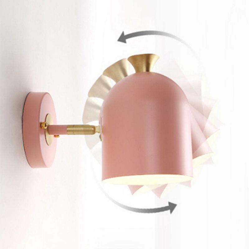 Luci da parete moderna a parete a cupola allungata 1 metallo 1 luci da parete leggera