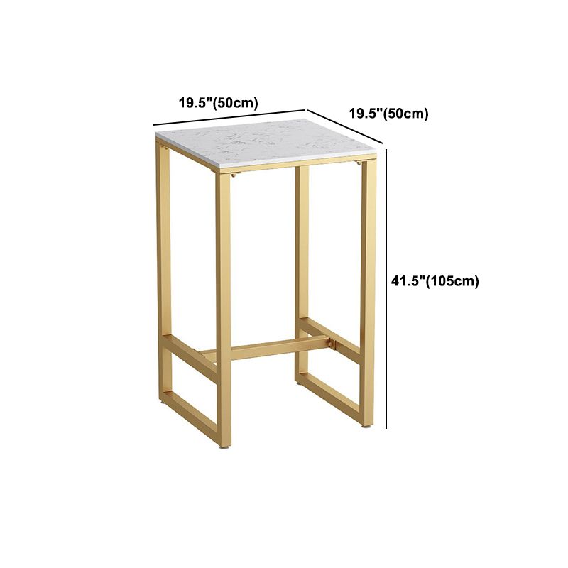 Modern Stone Pub Table Set 1/2/3/5 Pieces Fixed Table Counter Table for Dining Room