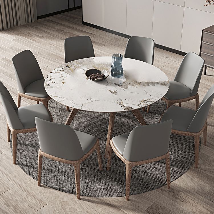 Round Dining Table Set 1/4/5 Pcs Solid Wood Frame Solid Wood Frame