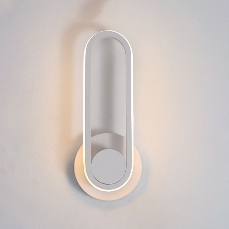 Nordischer Stil Metall Wandleuchte oval Form 12 "breite LED -Wandleuchten für Schlafzimmer