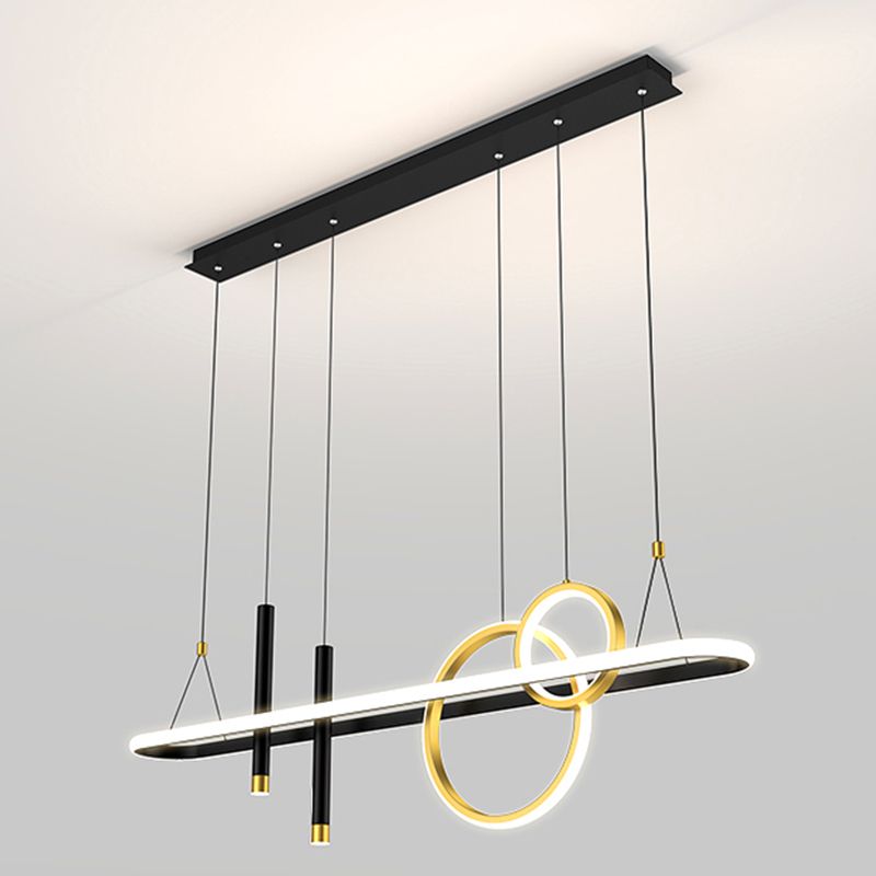 Modern Linear Island Chandelier Lights Metal Pendant Lights