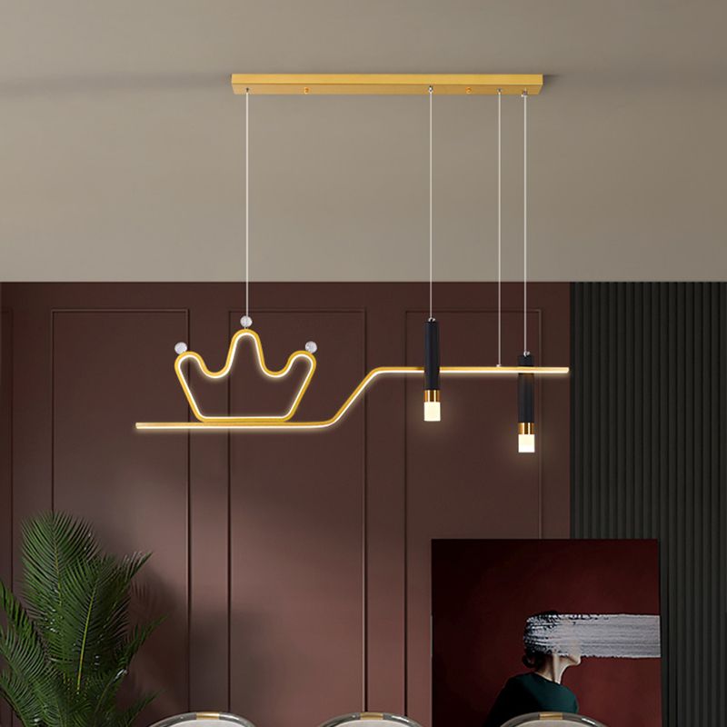 Lumières linéaires à LED Island Lights Metal Modern Prowing Lamping pour salle à manger