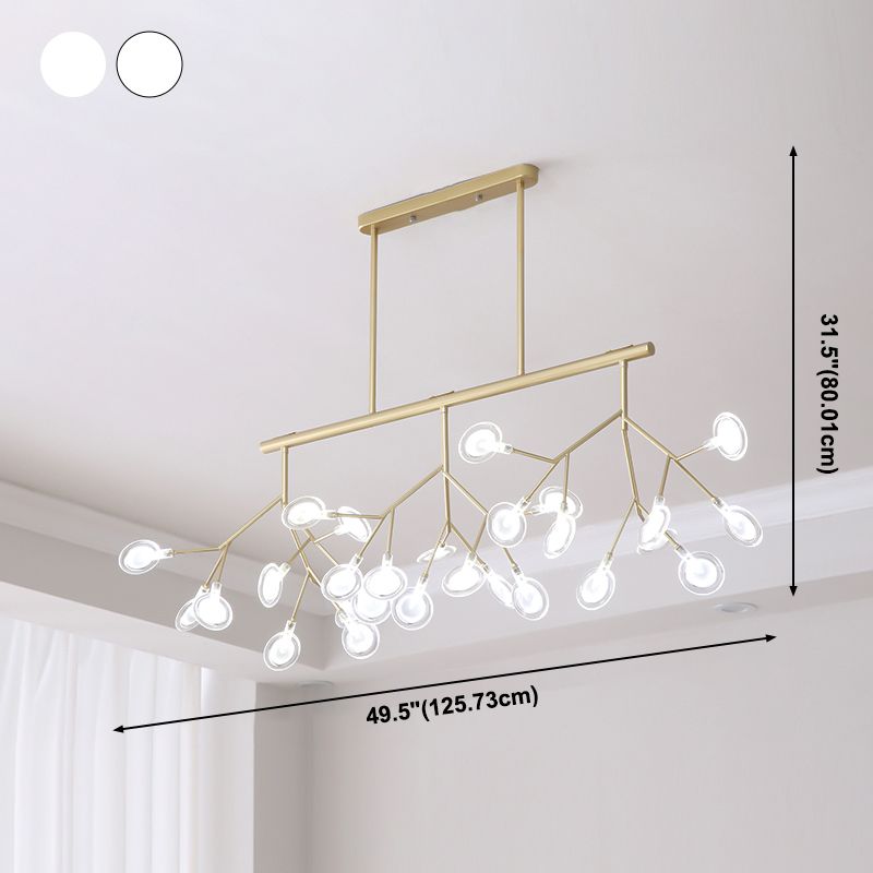 Modern Style Firefly Island Pendant Simple 27 Lights Island Light for Dining Room