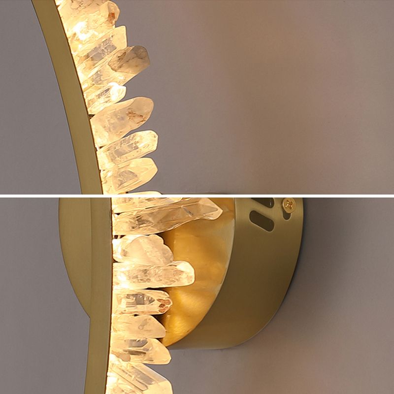 Modern Style Wall Lamp Crystal Gold Wall Sconce Lighting for Bedroom