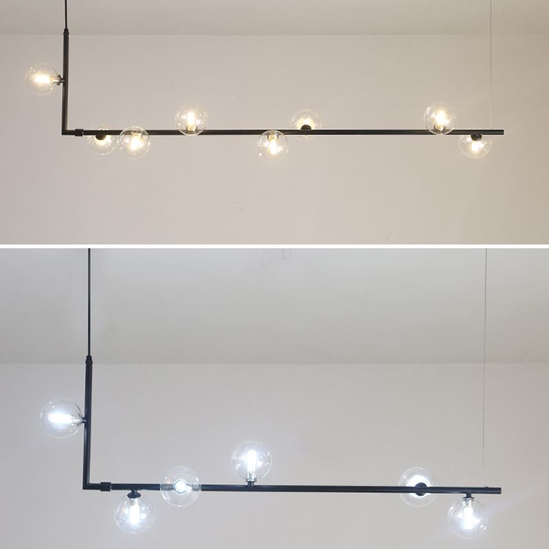 Globe Dinning Room Island Pendant Light Glass Minimalist Island Lighting Fixture