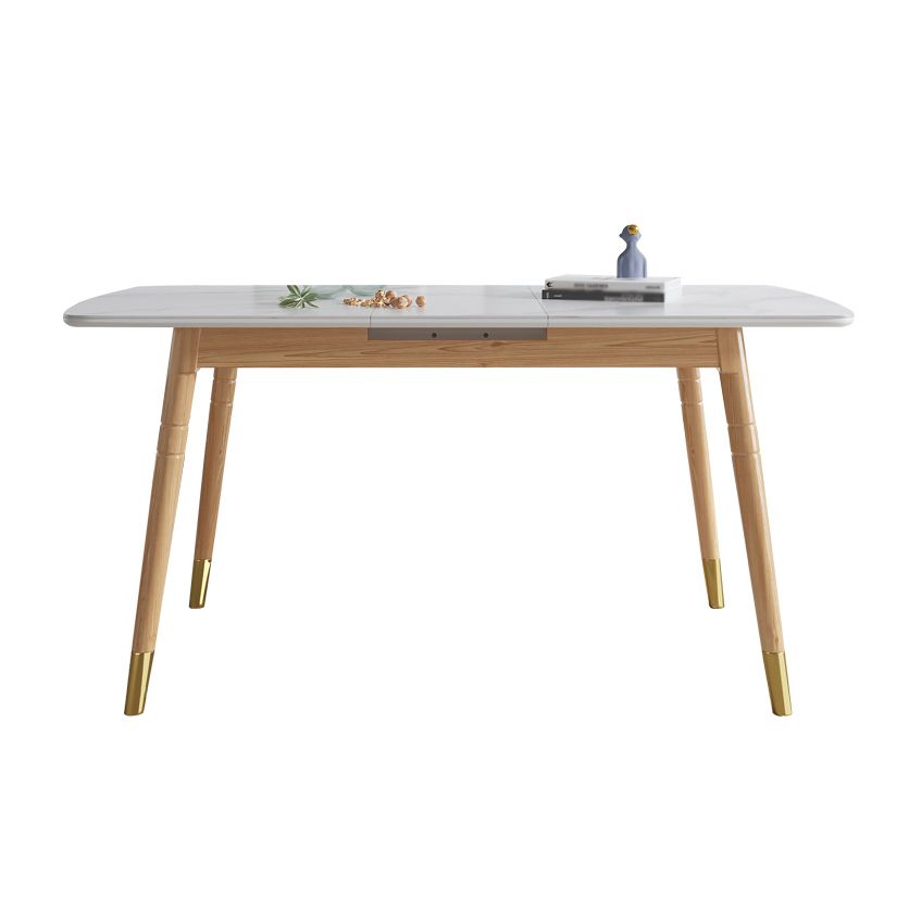 Modern Sintered Stone Top Standard Dining Set Rectangle White Dining Set for Kitchen