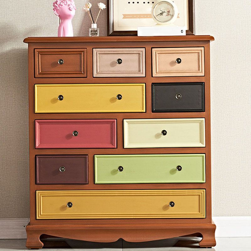 Nautical Bedroom Storage Chest 14.5" Wooden Chest with 10 Drawers