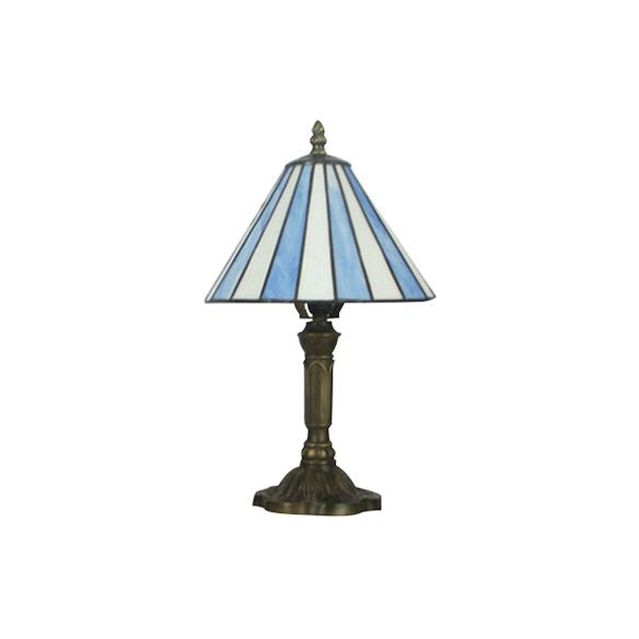 1 scrivania conica leggera Light Tiffany Simple Style Distanza di vetro in blu per l'illuminazione della camera da letto